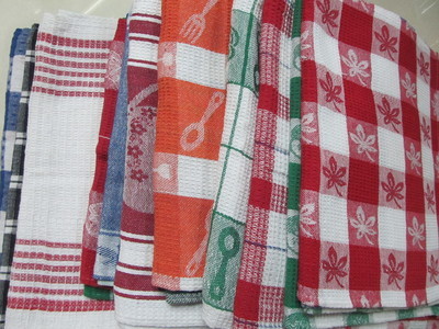 專業批發工廠直銷 華夫格茶巾、提花茶巾、色織茶巾，盡在義烏帝人日用品